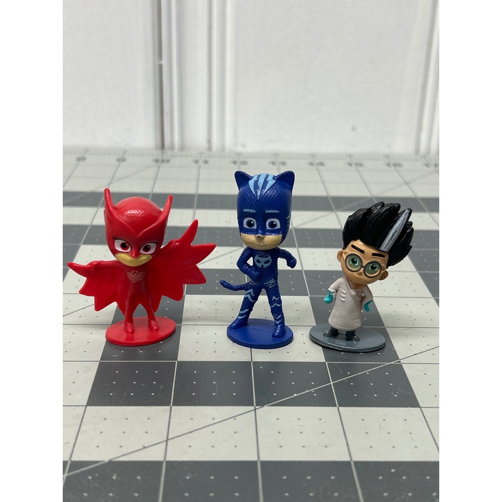 PJ Masks Action Figures Owlette Catboy Romeo 3pc Set Cake Topper Superhero